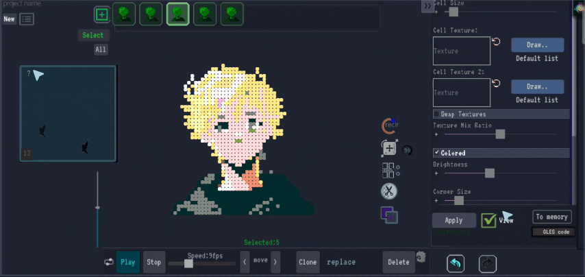 Fade-out pixelation technique